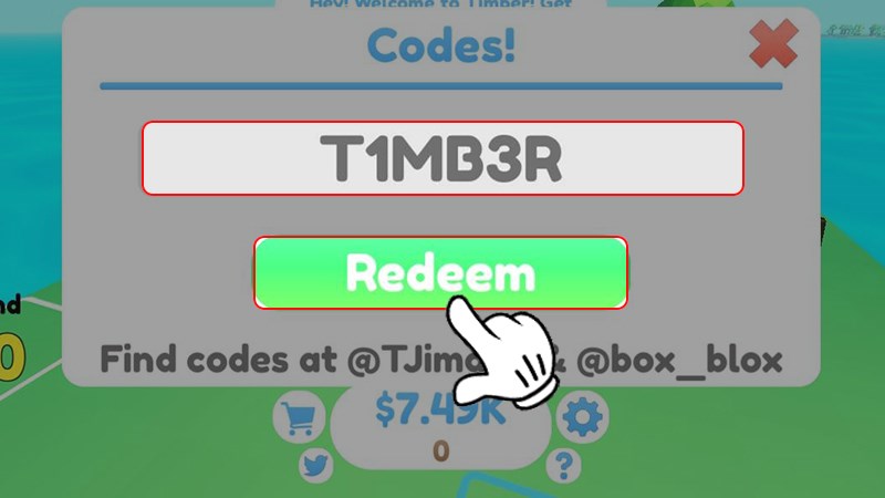 Nhấn Redeem Nhấn Redeem