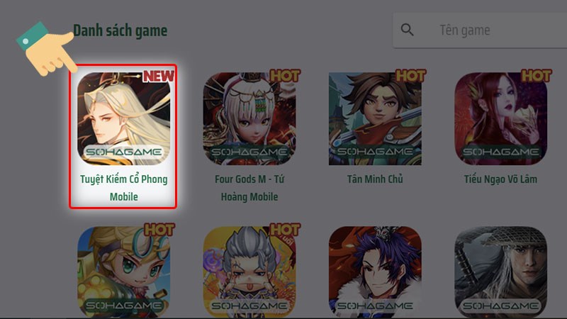 Chọn game Tuyệt Kiếm Cổ Phong Chọn game Tuyệt Kiếm Cổ Phong