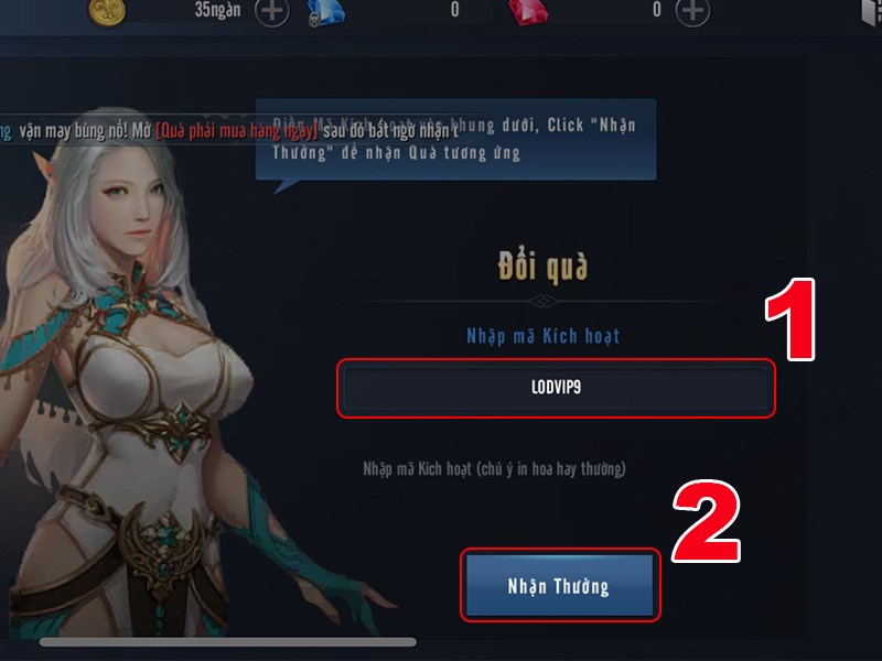 Nhập mã code bạn có Nhập mã code bạn có