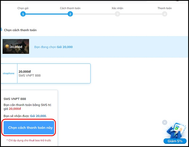 cpcallofdutymobile16-800x624-1 Bước 1: nhấn nút Chọn cách thanh toán này.