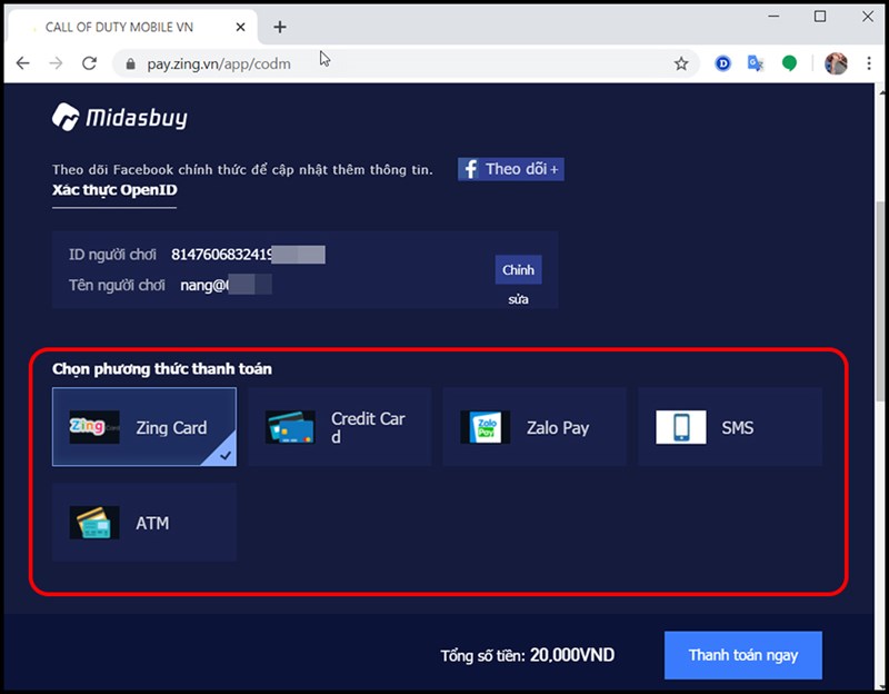 cpcallofdutymobile3-800x624-1 Bước 4: Chọn phương thức thanh toán