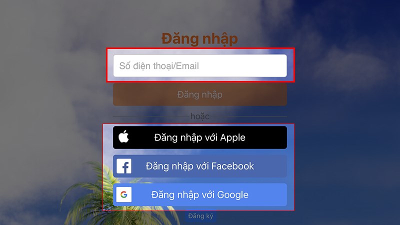Đăng nhập vào game Đăng nhập vào game