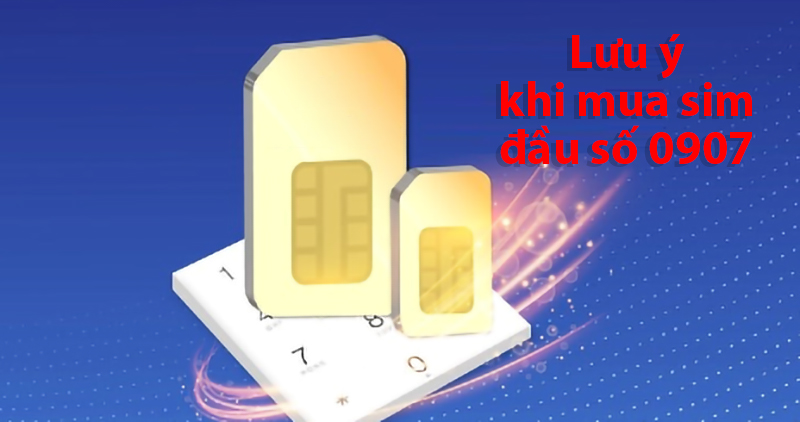 Một số lưu ý khi chọn mua đầu số 0907