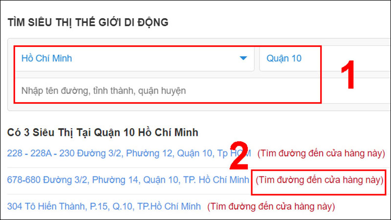 Tìm cửa hàng  gần nhất