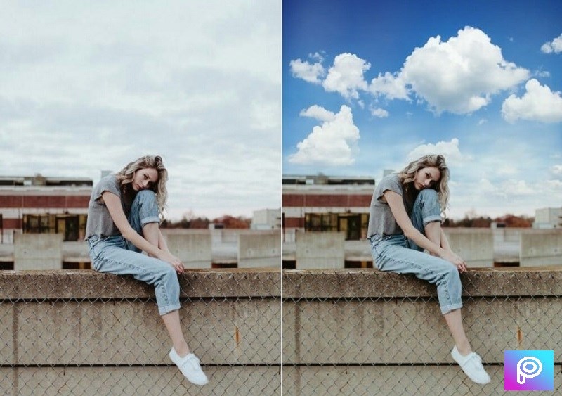 Ảnh trước và sau khi được chỉnh mây với ứng dụng Picsart Ảnh trước và sau khi được chỉnh mây với ứng dụng Picsart
