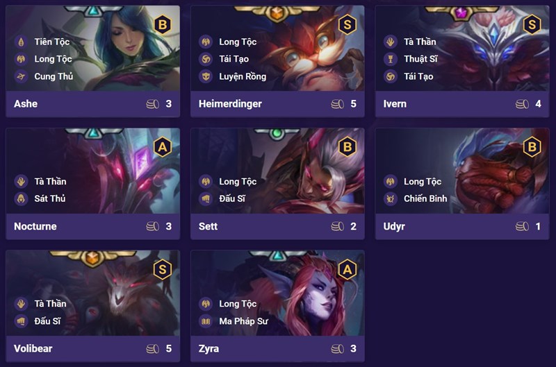 Đội hình Long Tộc Tà Thần DTCL Mùa 5 Đội hình Long Tộc Tà Thần DTCL Mùa 5