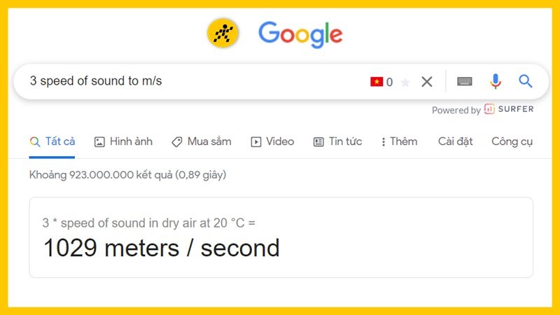 Đổi vận tốc âm thanh bằng Google Đổi vận tốc âm thanh bằng Google