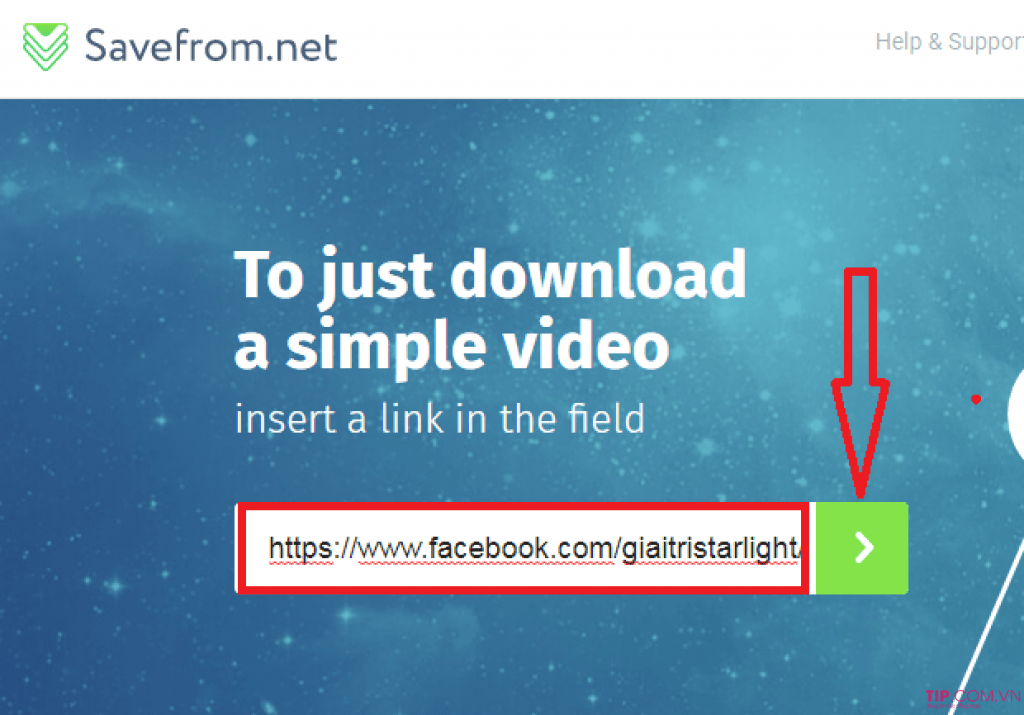 Tải video Facebook bằng Savefrom.net