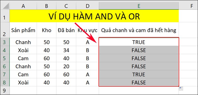 Nhấn phím Enter để hiển thị kết quả Nhấn phím Enter để hiển thị kết quả