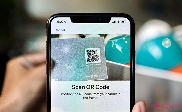 esim-vinaphone Quét mã QR kích hoạt eSIM Vinaphone trên điện thoại