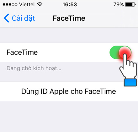 Bật FaceTime Bật FaceTime