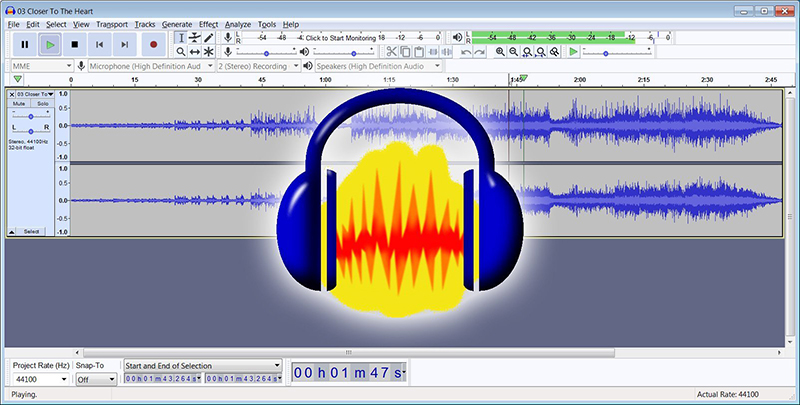 Audacity hỗ trợ chỉnh sửa âm thanh