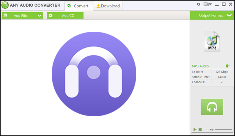 Any Audio Converter hỗ trợ chuyển đổi đuôi các tập tin media hiệu quả