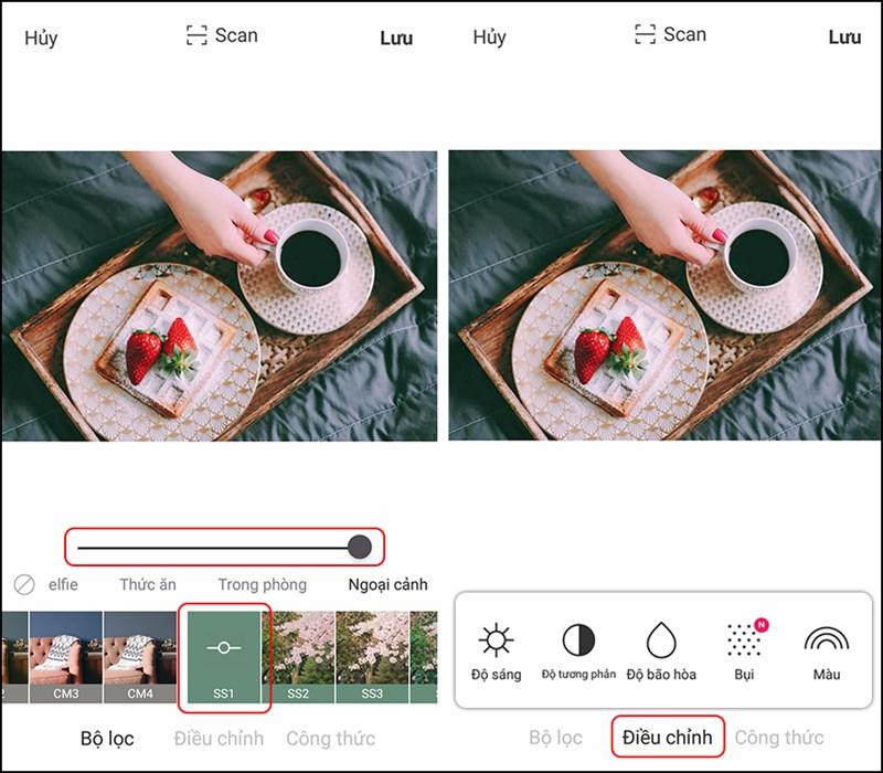 foodie11-800x700-1 Chọn SS1 và điều chỉnh thanh gạt về 100%
