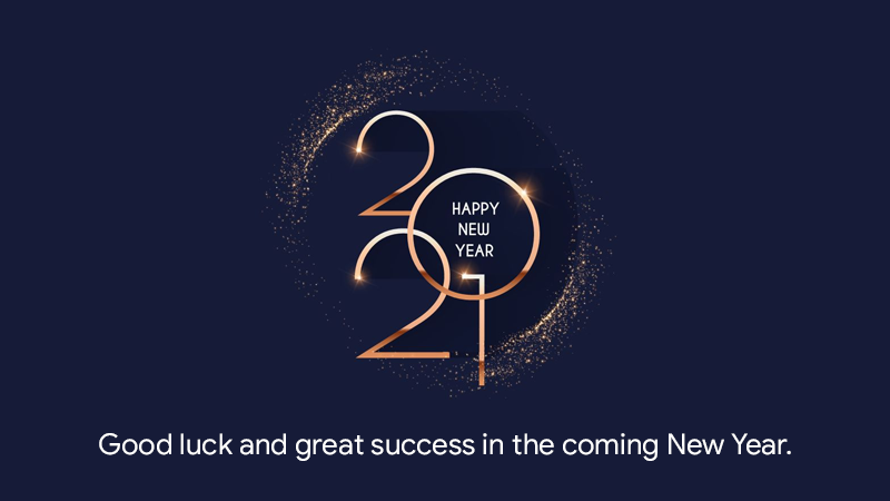 Good luck and great success in the coming New Year Good luck and great success in the coming New Year