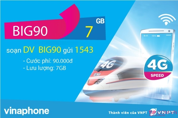 Hướng dẫn cách đăng ký gói cước BIG90 Vinaphone