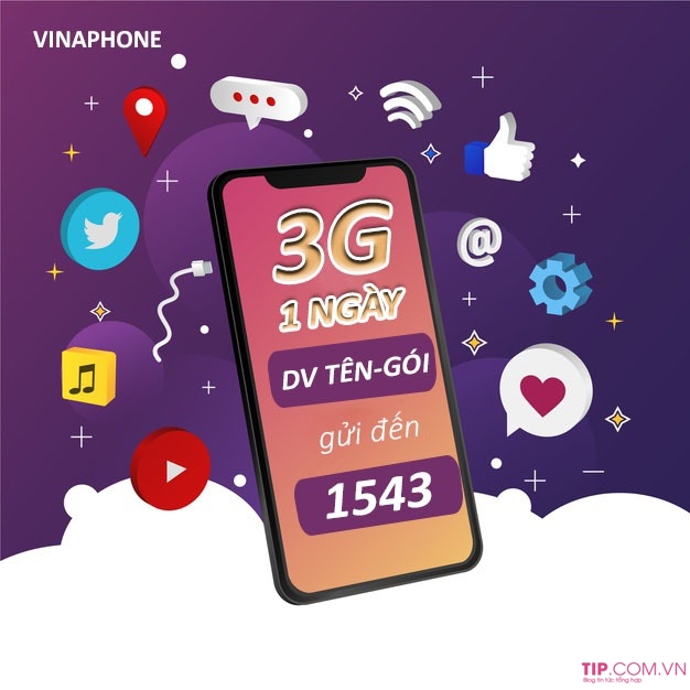 Hướng dẫn cách đăng ký gói cước 3G Vinaphone 1 ngày