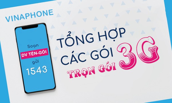 Đăng ký gói cước  3G Vinaphone trọn gói giá rẻ