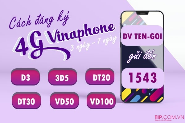 Cách đăng ký gói cước 4G Vinaphone 3 ngày, 7 ngày (tuần) giá rẻ ưu đãi khủng Cách đăng ký gói cước 4G Vinaphone 3 ngày, 7 ngày (tuần) giá rẻ ưu đãi khủng