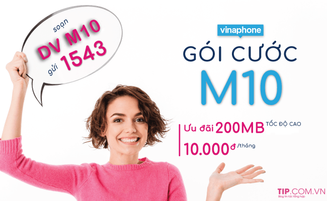 Hướng dẫn cách đăng ký gói M10 Vinaphone