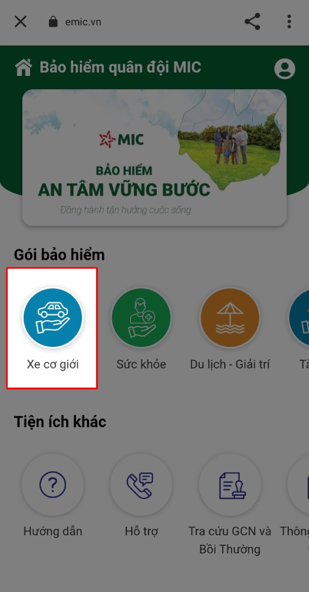 Chọn gói bảo hiểm Xe cơ giới Chọn gói bảo hiểm Xe cơ giới