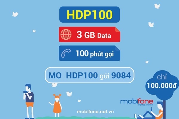 hdp100-mobifone-1 Cách đăng ký gói HDP100 Mobifone chỉ 100.000đ có ngay 3GB data và 100 phút gọi