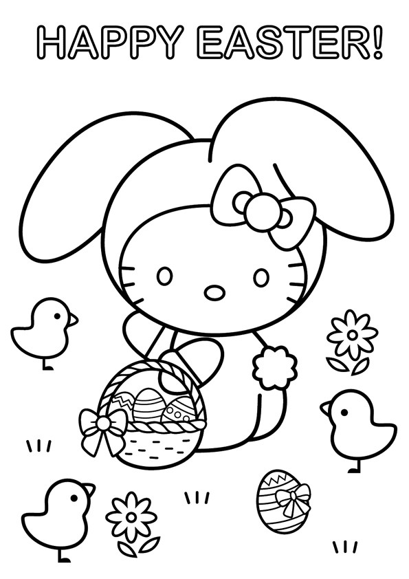 Tranh tô màu Hello Kitty - 5 Tranh tô màu Hello Kitty - 5