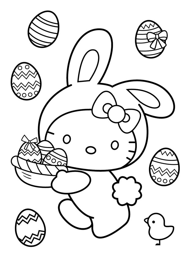 Tranh tô màu Hello Kitty - 6 Tranh tô màu Hello Kitty - 6