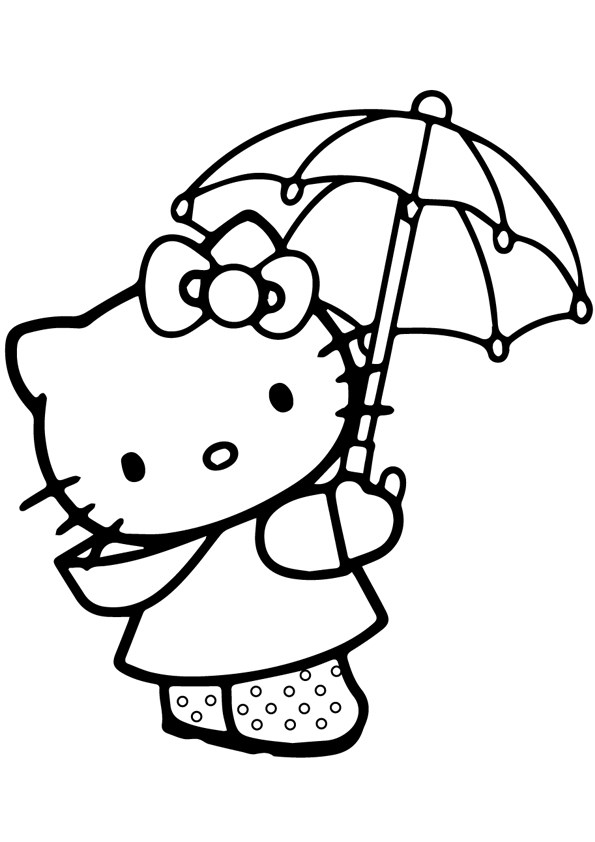 Tranh tô màu Hello Kitty - 8 Tranh tô màu Hello Kitty - 8