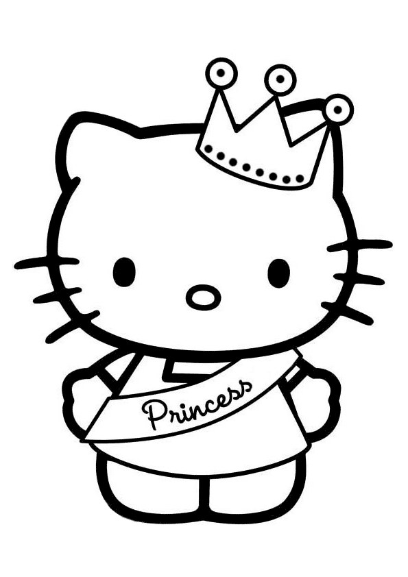 Tranh tô màu Hello Kitty - 9 Tranh tô màu Hello Kitty - 9
