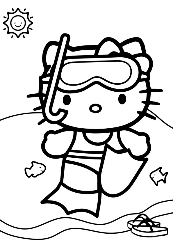 Tranh tô màu Hello Kitty - 12 Tranh tô màu Hello Kitty - 12