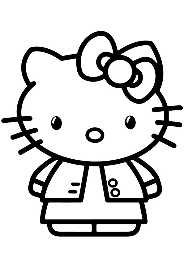 Tranh tô màu Hello Kitty - 17 Tranh tô màu Hello Kitty - 17