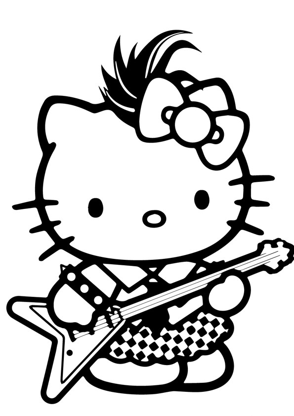 Tranh tô màu Hello Kitty - 19 Tranh tô màu Hello Kitty - 19