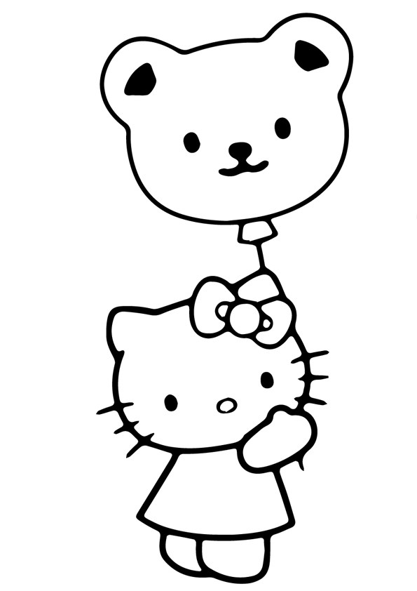 Tranh tô màu Hello Kitty - 23 Tranh tô màu Hello Kitty - 23