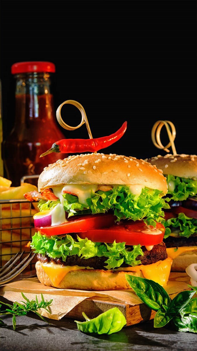 Hình nền bánh hamburger cho điện thoại - 9 (Kích thước: 1080 x 1920) Hình nền bánh hamburger cho điện thoại - 9 (Kích thước: 1080 x 1920)
