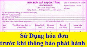 hóa đơn chưa làm thông báo phát hành