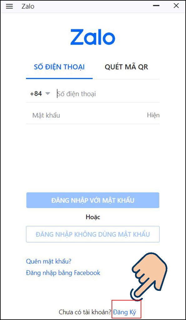 huong-dan-cach-dang-ky-zalo-tren-dien-thoai-may-tinh-web-don6-595x1020-1 vào Zalo và chọn vào Đăng ký.