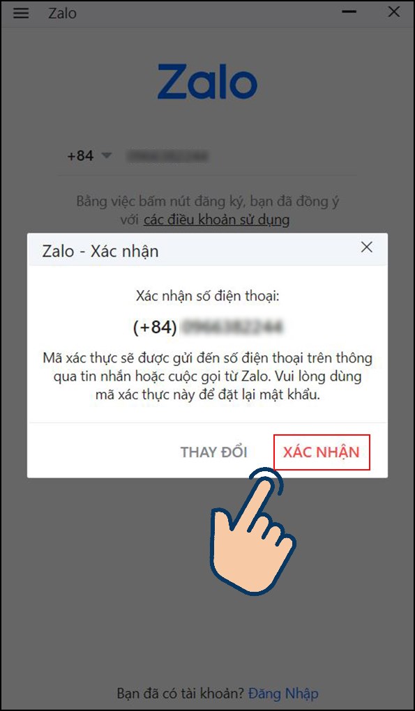 huong-dan-cach-dang-ky-zalo-tren-dien-thoai-may-tinh-web-don8-595x1020-1 Tiếp theo bạn hãy chọn Xác nhận.