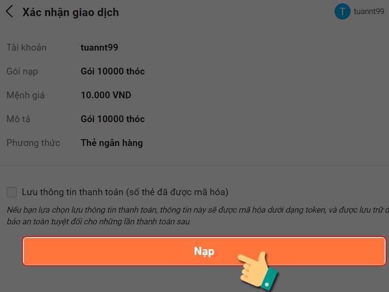 Kiểm tra thông tin giao dịch Kiểm tra thông tin giao dịch