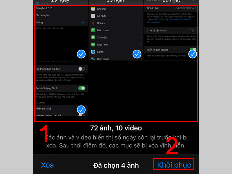 Khôi phục ảnh đã xóa trên iPhone bằng ứng dụng Ảnh