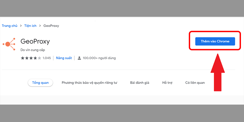 Tải và cài đặt tiện ích GeoProxy