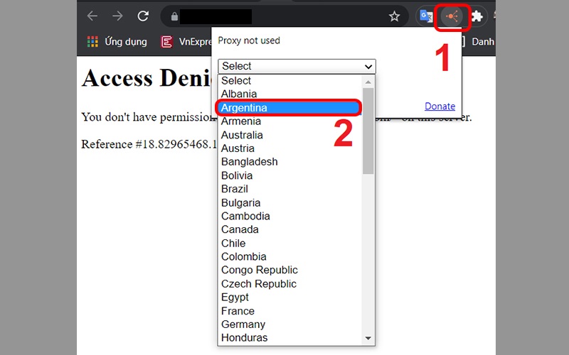 Đổi VPN sang quốc gia bạn muốn