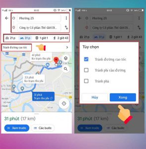 Tìm đường trên ứng dụng Google Map