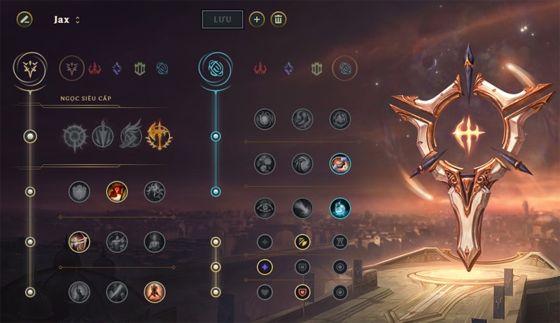 Bảng ngọc Jax Top Bảng ngọc Jax Top