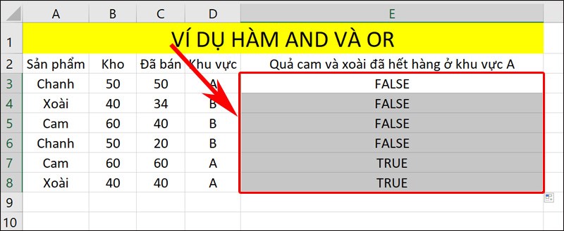Nhấn phím Enter để hiển thị kết quả Nhấn phím Enter để hiển thị kết quả