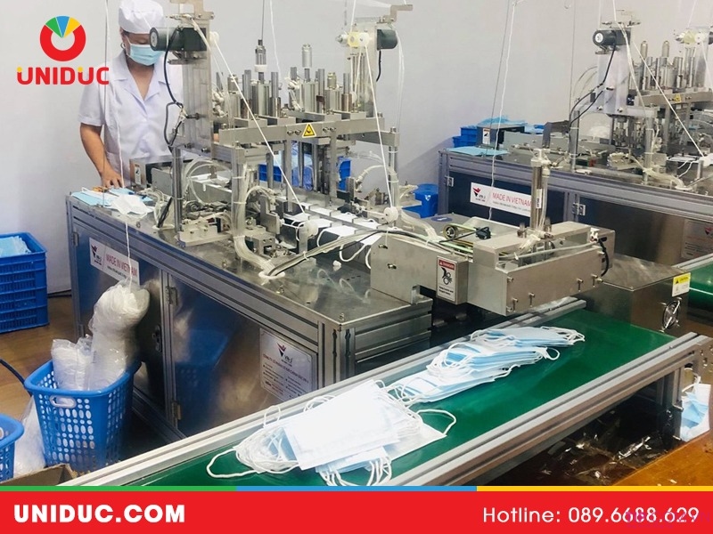 Nguyên lý hoạt động của máy làm khẩu trang y tế của Uniduc