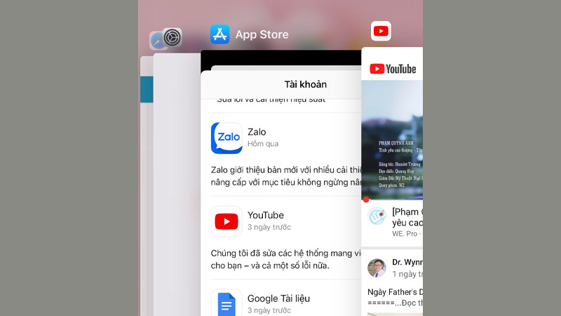 Đóng các cửa sổ ứng dụng