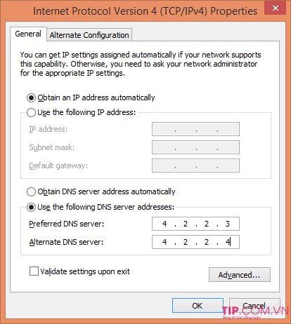 Đổi DNS để vào Facebook khi bị chặn trên Windows