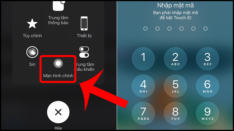 Sử dụng Assistive Touch để thực hiện