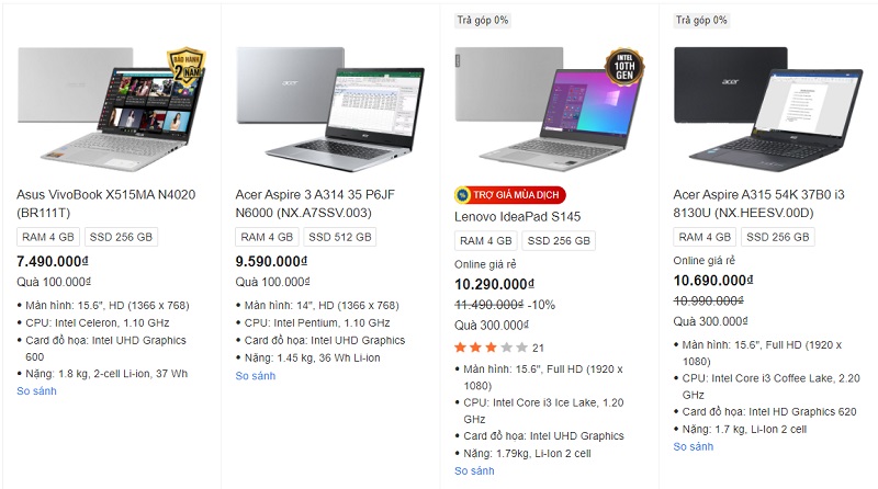 Tư vấn cho bạn mua laptop giá dưới 10 triệu, rẻ vậy liệu dùng có ngon Tư vấn cho bạn mua laptop giá dưới 10 triệu, rẻ vậy liệu dùng có ngon